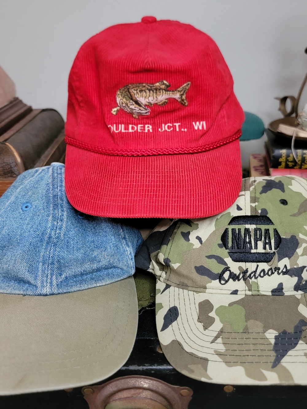 Random 3-Hat Bundle - Vintage Corduroy w/Cord, Denim, And NAPA - All Adjustable